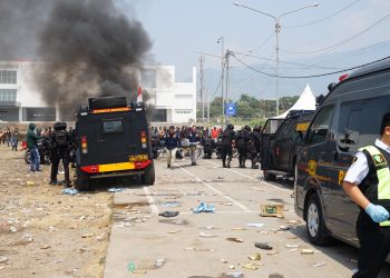 Jelang Pemilu 2024, Polres Garut Gelar Simulasi Sispamkota Ops Mantap Brata