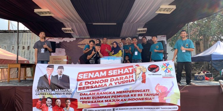 Yuda Puja Turnawan Peringati Sumpah Pemuda dengan Senam Sehat dan Donor Darah di Sukagalih