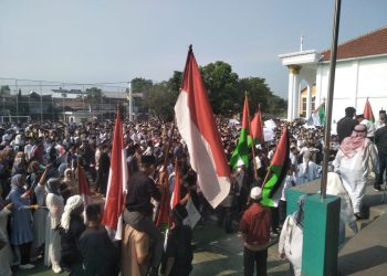 Ribuan Siswa SMKN 2 Garut Kutuk Israel dan Bela Palestina