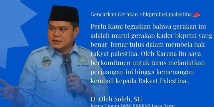 Oleh Soleh Terima Penghargaan dari Masyarakat Palestina