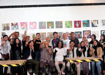 Sarupa Sauyunan gelar acara Pajang Karya 30 x30 ArtCrescendo di Kedai Macco Kabupaten Garut