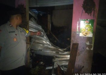 Pasar Cibatu Dilanda Kebakaran Polsek Cibatu Cek Tkp