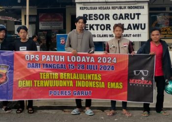 Hari ke 6 Operasi patuh Lodaya Sat Lantas Polres Garut Sosialisasi Keselamatan Lalu Lintas