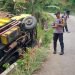 Polsek Banjarwangi Polres Garut Cek Tkp Kecelakaan Tunggal Kendaraan Di Desa Bojong