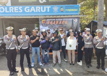 Polres Garut Gelar Operasi Patuh Lodaya Bagikan Helm dan Edukasi Lalu Lintas