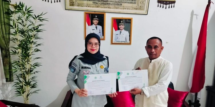 Jasa Raharja Samsat Soreang Lakukan Penandatanganan Komitmen dengan SMA MAthla’ul Anwar Kabupaten Bandung