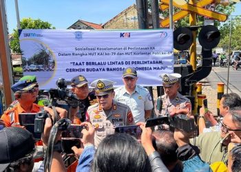 Jasa Raharja Bandung, Dukung Keselamatan Berlalu Lintas di Perlintasan Sebidang Dalam Giat Peringatan HUT Kereta Api Indonesia dan Korlantas Polri