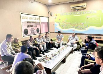 Sinergitas Rapat FKLLAJ di Perlintasan Kereta Api Rawan Kecelakaan Lalu Lintas di Wilayah Kabupaten Sukabumi