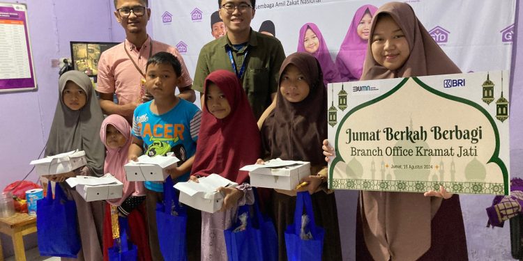 BRI KC Kramat Jati Berbagi Jumat Berkah di Griya Yatim dan Dhuafa