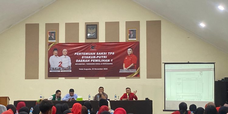 Cabup Abdusy Syakur Hadiri Pelatihan Saksi untuk TPS di Kecamatan Tarogong Kidul dan Kadungora yang Diinisiasi Oleh PDI – Perjuangan Garut