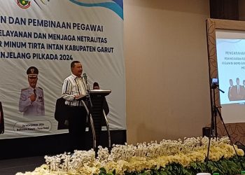 Dalam Rangka Mendukung Penyelenggaraan Pilkada yang Aman, Tertib, dan Damai, Pj Bupati Garut Berikan Pembinaan Kepada Pegawai Perumda Air Minum Tirta Intan