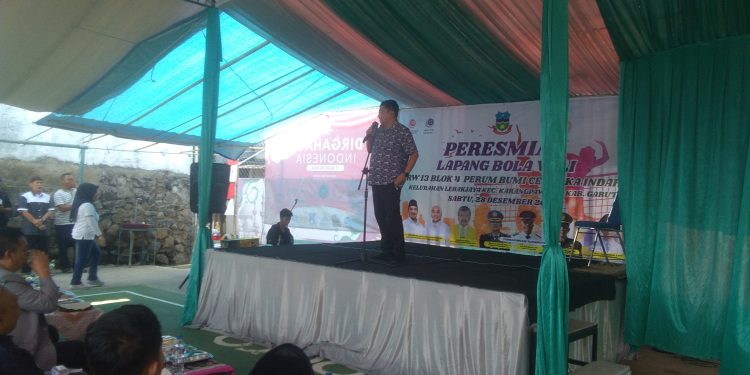 Lapang Bola Voli Warga Blok 4 RW 13 Perum Cempaka Diresmikan Bupati Terpilih