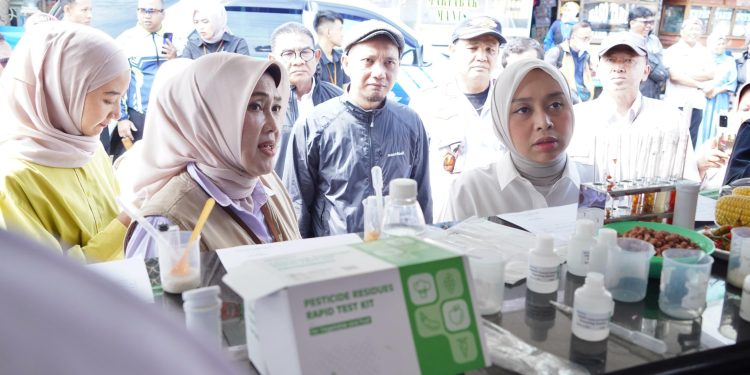 Wakil Bupati Garut Pastikan Keamanan Pangan Hewani dengan Mobil Laboratorium Diskanak di Pasar Limbangan