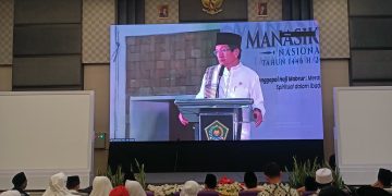 Ribuan Calon Jemaah Haji Kabupaten Garut Ikuti Bimbingan Manasik Haji Nasional yang Digelar Secara Daring Bersama Menteri Agama RI