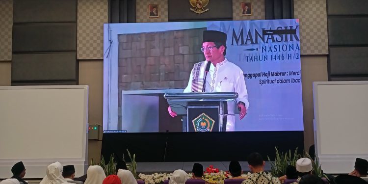 Ribuan Calon Jemaah Haji Kabupaten Garut Ikuti Bimbingan Manasik Haji Nasional yang Digelar Secara Daring Bersama Menteri Agama RI
